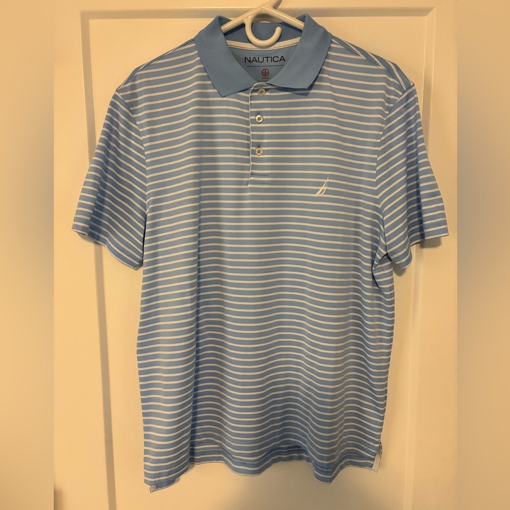 Nautica Striped Performance Polo
